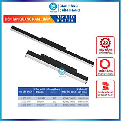 Bộ Đèn TÁN QUANG Ray Nam Châm 12W, 24W,36W  Chiếu TỎA Sử Dụng Chip Led O s r a m 