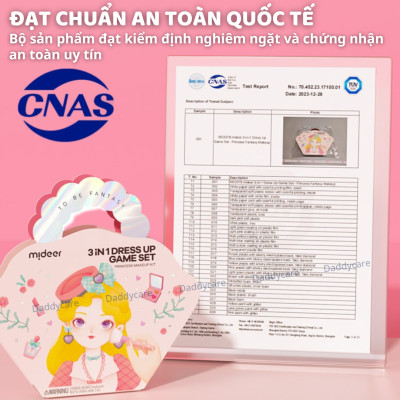 Đồ chơi cho bé gái trang điểm thiết kế thời trang công chúa Mideer 3 trong 1 Princess Fantasy Makeup