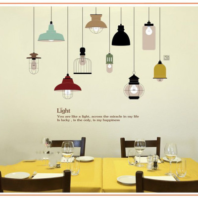 Decal dán tường Đèn treo 3 AmyShop DKN065