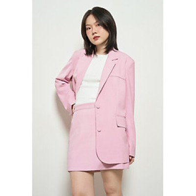 DOTTIE - Áo vest dáng rộng cài khuy - Hồng da - T0700