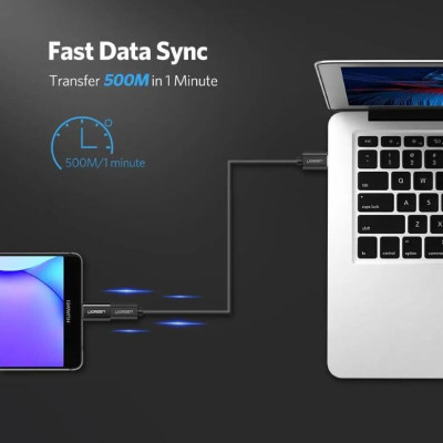 Ugreen UG30391US157TK Màu Đen Đầu chuyển đổi TYPE C sang MICRO USB vỏ nhựa ABS - HÀNG CHÍNH HÃNG