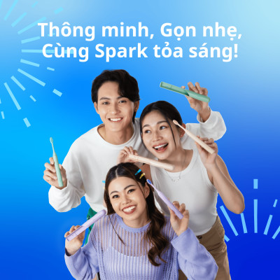 [MỚI] Bàn chải điện ZenyumSonic Spark - Màu Tím Lilac / Kem / Xanh Sage
