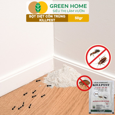 Bột Phấn Kiến KillPest Vipesco, GreenHome, Gói 50gr, Hiệu Quả Cao, Diệt Trừ Bọ Chét, Kiến, Gián