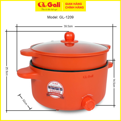 Nồi lẩu điện Gali GL-1210, GL-1209 đa năng, chiên, xào, nấu, hấp các loại rau củ quả, tôm thịt cá, hàng nhập khẩu chính hãng. Bảo hành 24 tháng