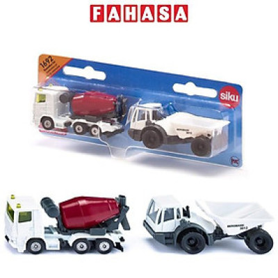 Đồ Chơi Mô Hình Xe Trộn Bê Tông Và Xe Ben - Siku 1692