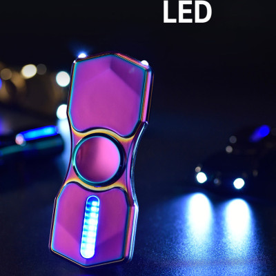 Hột Quẹt Bật Lửa Hồng Ngoại Kiêm Đèn Pin Sạc Điện USB Kiểu Dáng Spinner Tạo 12 Hiệu Ứng Đèn Led - Video Review