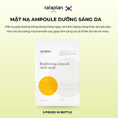 Mặt nạ ampoule RATAPLAN dưỡng da sáng hồng tăng độ đàn hồi, chống lão hóa, giúp da căng bóng, mịn màng