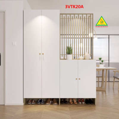 Vách ngăn tủ kệ kiêm tủ giày, vách ngăn phòng khách, nhà bếp 3VTK20