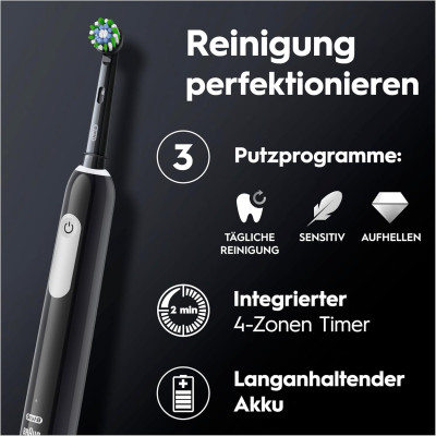 Bàn chải đánh răng điện Oral-B Pro Series 1 Màu Đen kèm hộp Hàng Chính Hãng