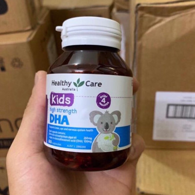 Viên bổ sung DHA cho bé thông minh, tiếp thu nhanh Healthy Care Kid Streng DHA chính hãng Úc mẫu mới
