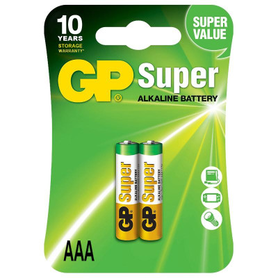 Vỉ 2 Pin Đũa GP Super Alkaline Battery AAA 1.5V - GP 24A-2U2