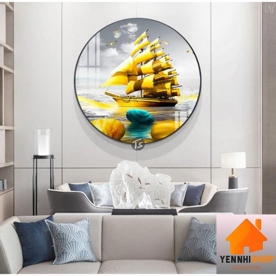Xả kho tranh tráng gương tròn đường kính 60cm có chốt treo, treo phòng khách, phòng ăn, phòng ngủ, trang trí siêu đẹp,