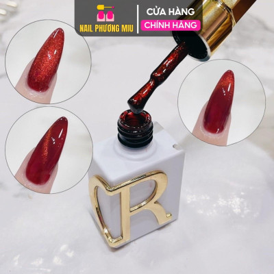 Sơn Gel Mắt Mèo Đỏ CR VENDEENI Cao Cấp Chai 15ml Làm Nail, Sơn Gel Mắt Mèo Ánh Trăng Nhũ Kim Cương Hạt Siêu Mịn Bền Màu Nữ