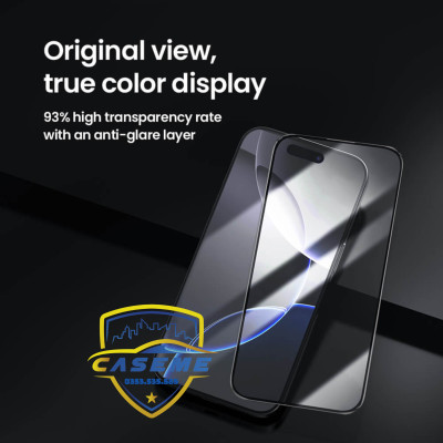Kính cường lực cho iPhone 16 Pro Max, iPhone 16 Pro, iPhone 16 Plus, iPhone 16 hiệu NillkinAmazing CP+ Pro full màn hình, chống vân tay, chống vỡ, chống xước cao cấp - Hàng chính hãng.