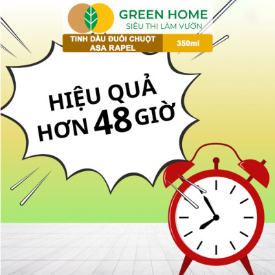 Tinh Dầu Xua Đuổi Chuột Greenhome, ASA Rapel, Chai 350ml, Thảo Mộc, An Toàn Cho Người Và Vật Nuôi