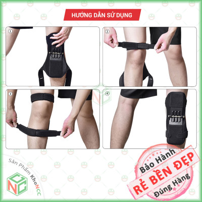 [An Tâm] Khung Đai KhoNCC Hàng Chính Hãng - Băng Đeo Hỗ Trợ Lực Khớp Gối Có Lò Xo - Nâng Đỡ Đôi Chân Giảm Chấn KLM-KTLKG (Đen)