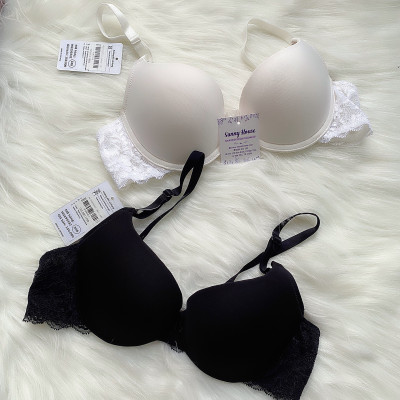 Áo ngực nữ form đẹp mút vừa vải trơn có phối ren mã HG293332