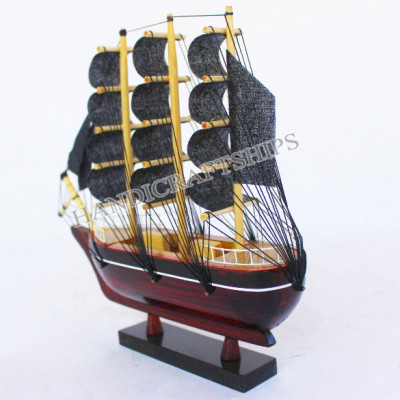 (Sẵn sàng trưng bày) Thuyền gỗ trang trí bàn học 20cm nhỏ xinh - có hỗ trợ ship