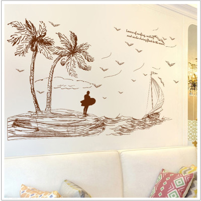 Decal dán tường Thuyền buồm ra khơi