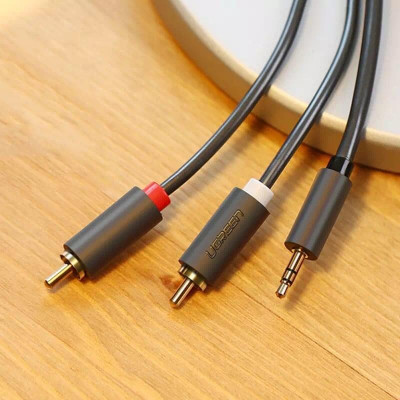 Ugreen UG10510AV116TK 2M màu Đen Cáp âm thanh 2 đầu Bông sen sang 3.5mm dương - HÀNG CHÍNH HÃNG