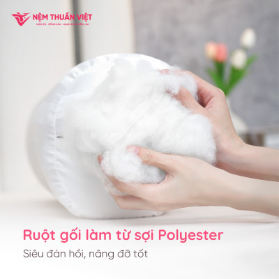 Ruột Gối Ôm Gòn Thuần Việt - Sợi Gòn Cao Cấp, Êm Ái - Kích Thước 20x100