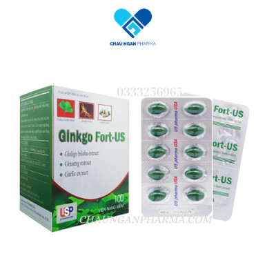 Viên tuần hoàn não GINKGO FORT – US USP Hộp 30 viên