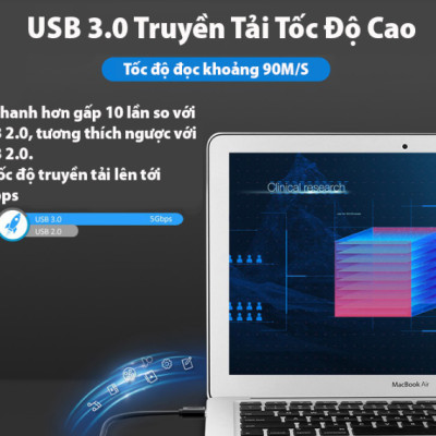 Đầu đọc thẻ nhớ Micro SD/SD chuẩn USB 3.0 + OTG Ugreen 20203 - Hàng chính hãng