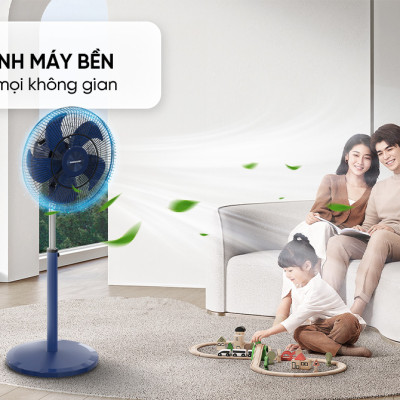 Quạt đứng 5 cánh 65W SUNHOUSE SHD-7352 động cơ đồng nguyên chất, gió mạnh, máy bền, vận hành êm ái, Hàng chính hãng
