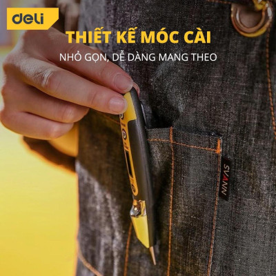Bút Thử Điện Hàng Nhập khẩu  Deli 12-250V - Màn Hình LED Kỹ Thuật Số Hiển Thị  Thuận Tiện