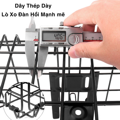 Giỏ Sau Đựng Đồ Xe Đạp OFFICE CHILL Chất Liệu Kim Loại Dày Dặn Chắc Chắn Chịu Tải Lớn Dễ Dàng Lắp Đặt Có Nắp Đậy Bảo Hành 90 Ngày