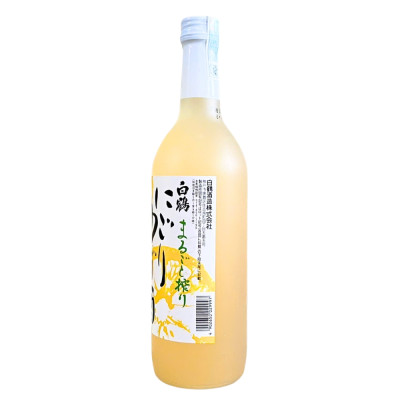 Rượu (Hakutsuru) Marugoto Shibori Nigori Yuzu Shu 10% 720ML 