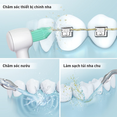 Máy tăm nước Panasonic EW1613W451 - công nghệ siêu âm – 10 mức áp lực nước - Hàng chính hãng - Bảo hành 12 tháng chính hãng