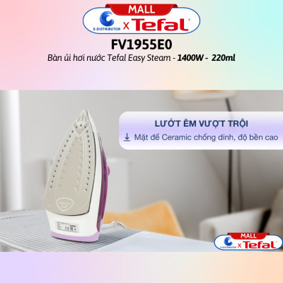 Bàn ủi hơi nước Tefal Easy Steam FV1955E0 1400W - Hàng Chính Hãng - Bảo Hành 12 Tháng
