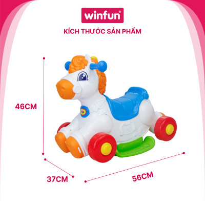 Ngựa bập bênh kết hợp xe chòi chân phát nhạc vui nhộn Winfun 0760-NL