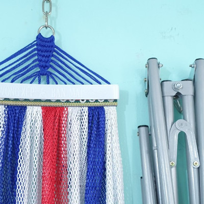 Võng xếp BAN MAI, võng cho trẻ em, nguyên bộ gồm khung võng và lưới võng (Giao màu ngẫu nhiên)