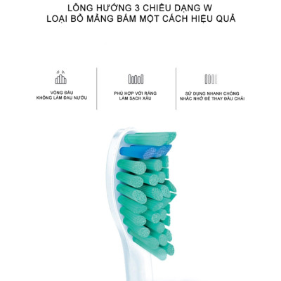 Đầu bàn chải đánh răng điện Philips HX6011-Hàng chính hãng 