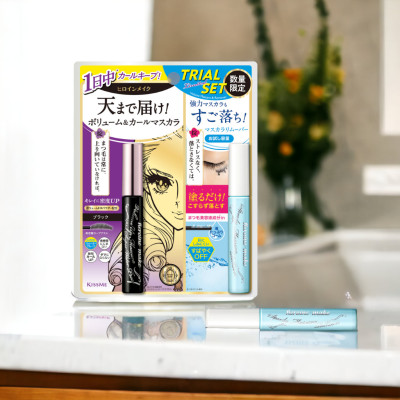 Set 2 Cây Mascara Chuốt Dài Mi Và Tẩy Trang Nhanh Làn Mi Kissme Heroine Make