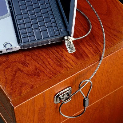 Khóa Laptop TARGUS DEFCON Resettable T-Lock Combo Cable Lock Polybag - PA410BX - Hàng Chính Hãng