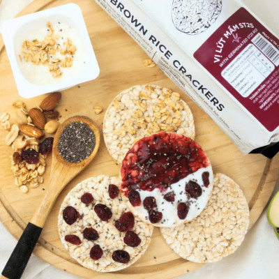 Combo 3 Gói Bánh Gạo Lứt Vị Lứt Mầm ST25 (Mỗi Gói 170g) - Thực Phẩm Bổ Sung Dinh Dưỡng Cho Người Tiểu Đường, Người Ăn Chay, Ăn Kiêng, Giảm Cân, Tập Gym, Eat Clean, Hàm Lượng Chất Xơ Cao