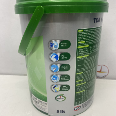 Sơn nước nội thất cao cấp Toa Nanoclean màu xanh ngọc 7508_ 5L