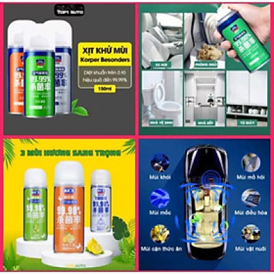 1 CHAI XỊT KHỬ MÙI DIỆT KHUẨN LÀM THƠM XE HƠI ÔTÔ MẪU MỚI CHẤT LƯỢNG