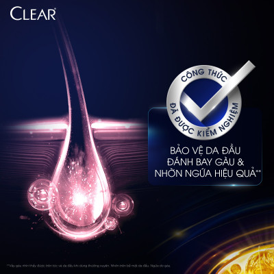 Dầu gội sạch gàu Clear Hoa Anh Đào đánh bay gàu & nhờn ngứa, sảng khoái cả ngày dài 630G