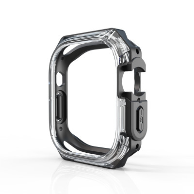 Ốp Case Viền PC Trong Suốt cho Apple Watch Ultra 1/2 49mm - Hàng Chính Hãng
