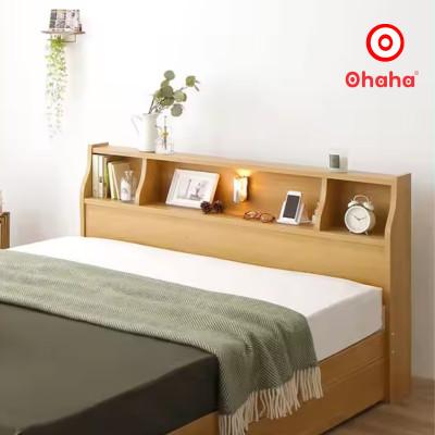 [Kèm ảnh thật - Miễn phí lắp đặt & vận chuyển] Giường ngủ gỗ công nghiệp cao cấp OHAHA chuẩn Nhật - Yellow - GC041 - 01