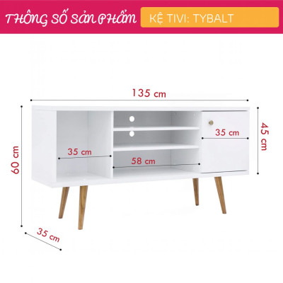Kệ để tivi phòng khách thanh lịch SMLIFE Tybalt