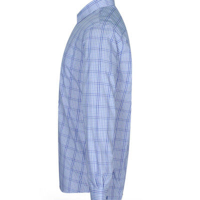 Áo sơ mi nam KHATOCO dài tay kẻ caro A1MD468T1-CNCR260-2412-D