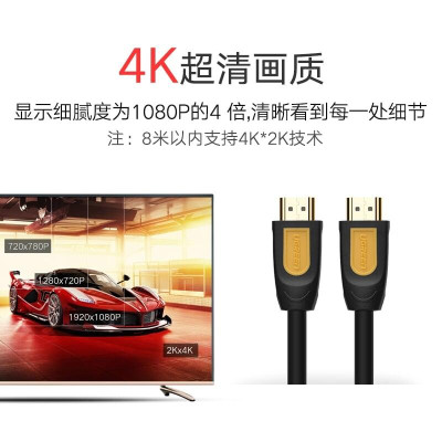 Ugreen UG11106HD101TK 15M màu Vàng Cáp tín hiệu HDMI chuẩn 1.4 hỗ trợ phân giải Full HD - HÀNG CHÍNH HÃNG