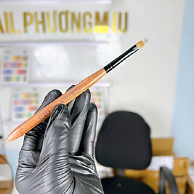 Cọ Ombre Cán Gỗ Cao Cấp NQ NAIL Lông Thưa Mềm Mại Làm Nail Dễ Tán Màu Siêu Đẹp, Dặm Sơn Gel, Loang Gel Màu Dễ Dàng Nữ Women