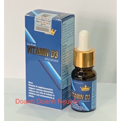 Vitamin D3 Kingphar , dạng nhỏ giọt, chai 10ml