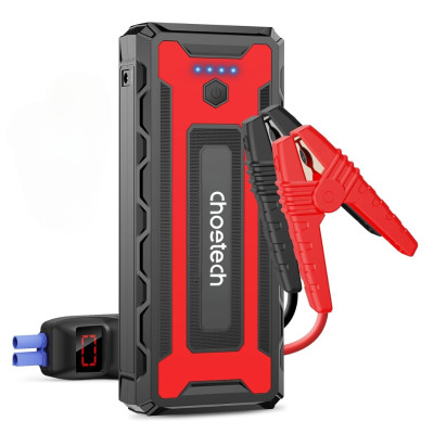 Bộ kích nguồn ô tô Choetech TC0009 2000A sạc pin cầm tay dung lượng 16000mAh tích hợp đèn Led 3 chế độ (Hàng chính hãng)